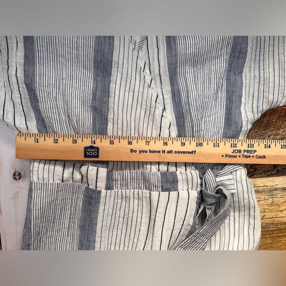 Sienna Sky Blue  Striped Wrap Dress - Picture 3 of 5